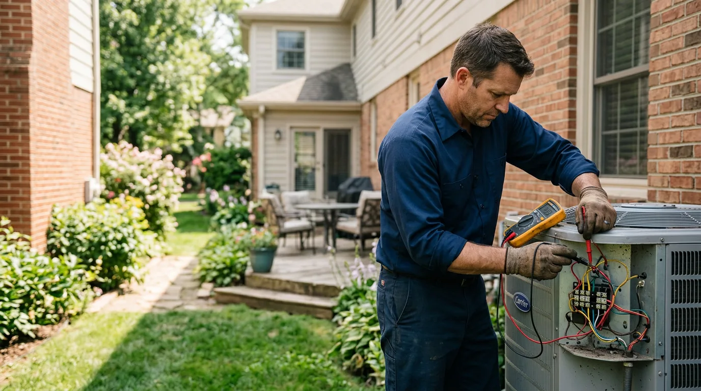 HVAC technician working near New Egypt, NJ